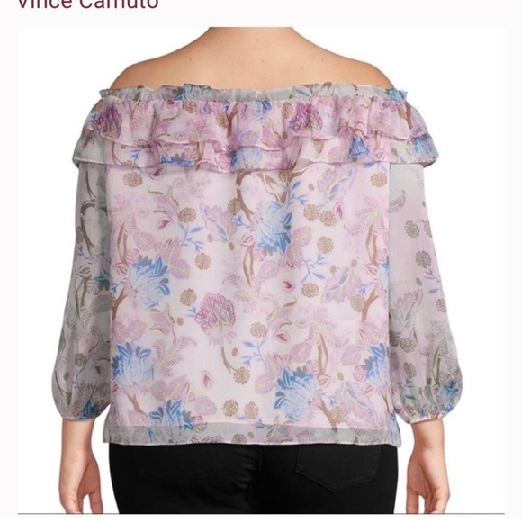 Vince Camuto Off Shoulder Floral Top 3x - Picture 3 of 6